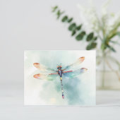Carte Postale Libellule aquarelle (Debout devant)
