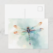 Carte Postale Libellule aquarelle (Devant / Derrière)