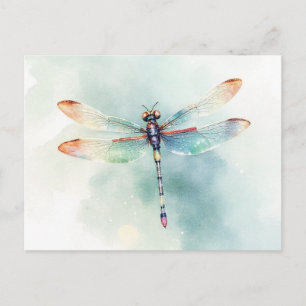 Carte Postale Libellule aquarelle