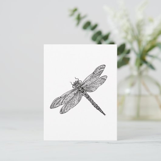 Carte Postale Libellule dans le style (Debout devant)