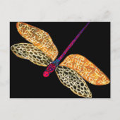 Carte Postale Libellule Dorée (Devant)