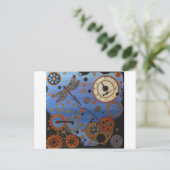 Carte Postale libellule steampunk (Debout devant)