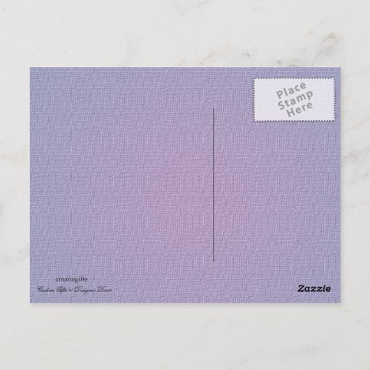 Carte Postale libellule violette (Dos)