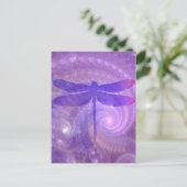 Carte Postale libellule violette (Debout devant)