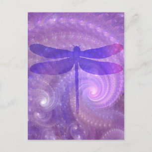 Carte Postale libellule violette