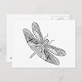 Carte Postale Libellule Zendoodle (Devant / Derrière)