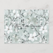 Carte Postale Libellules Florales Bleu Blanc (Devant)