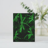 Carte Postale Libellules Néon Vert (Debout devant)