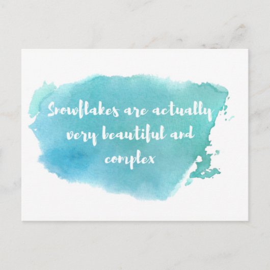 Carte postale libérale Snowflake (Devant)