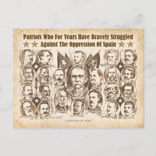 Carte Postale Libérateurs de Cuba - Article de journal de 1898 (Devant)