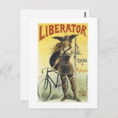 Carte Postale Liberator Cycles & Motocyclettes (Devant / Derrière)