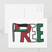 Carte Postale Libérer la Palestine (Devant / Derrière)