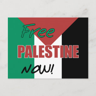 Carte Postale Libérez la Palestine maintenant drapeau palestinie