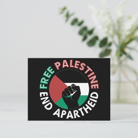 Carte Postale Libérez la Palestine mettre fin à l'apartheid Drap (Debout devant)