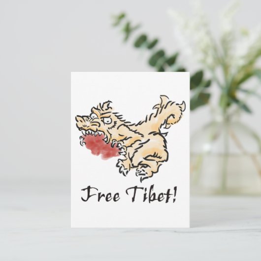 Carte Postale Libérez le Tibet ! (Debout devant)
