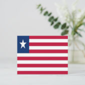 Carte Postale Libéria - Drapeau - (Debout devant)