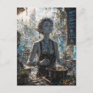 Carte Postale Liberté / Cuisinier de camp / Cuisine de restauran