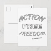 Carte Postale Liberté d'action (Devant / Derrière)