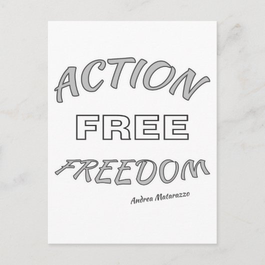 Carte Postale Liberté d'action (Devant)