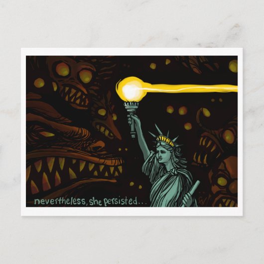 Carte Postale Liberté dans l'obscurité, elle a néanmoins persist (Devant)