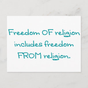 Carte Postale Liberté de religion