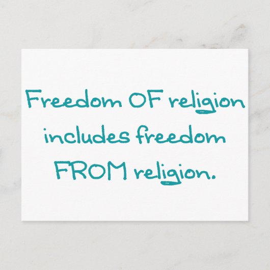 Carte Postale Liberté de religion (Devant)