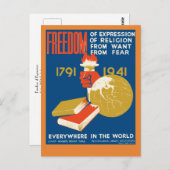 Carte Postale Liberté d'expression (Devant / Derrière)