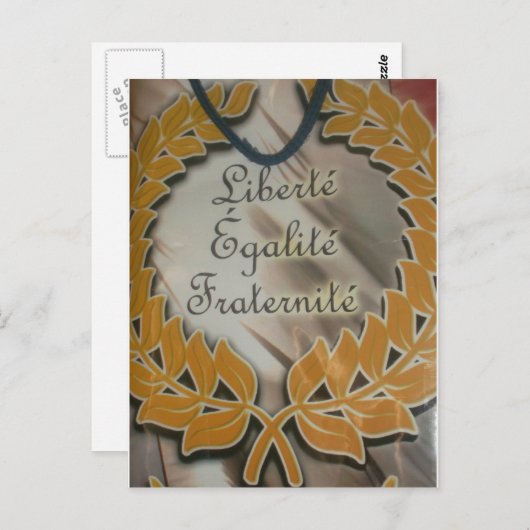 Carte Postale Liberté, Égalité, Fraternité : Futur prospère (Devant / Derrière)
