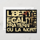 Carte Postale Liberte Egalite Fraternite : Révolution française (Devant / Derrière)