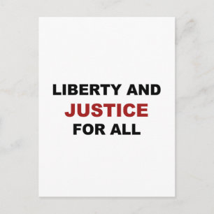 Carte Postale Liberté et JUSTICE pour tous