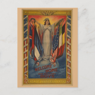 Carte Postale Liberté pour la paix de la Première Guerre mondial