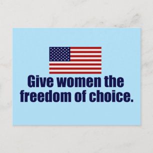 Carte Postale Liberté Pro Choice