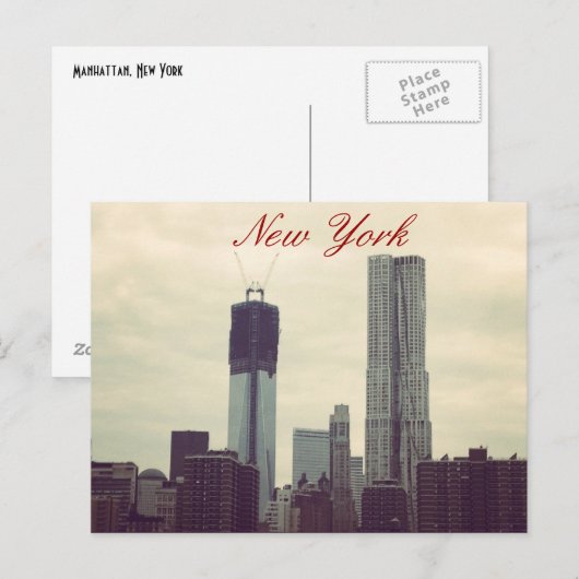 Carte Postale Liberté Skyline (Devant / Derrière)