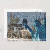 CARTE POSTALE LIBERTÉ - STATUE DE LIBERTÉ - NOUS LE PEUPLE (Devant / Derrière)