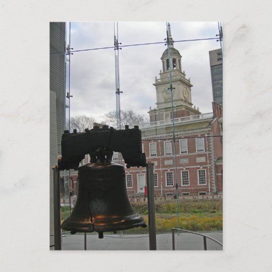 Carte Postale Liberty Bell et Independence Hall (Devant)
