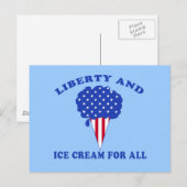 Carte Postale Liberty et crème glacée pour tous les produits (Devant / Derrière)