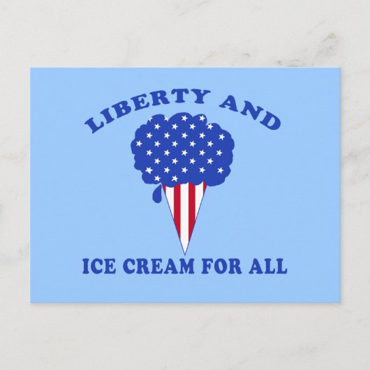 Carte Postale Liberty et crème glacée pour tous les produits (Devant)