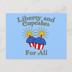 Carte Postale Liberty et Cupcakes pour tous les produits