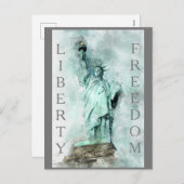 Carte postale Liberty Freedom (Devant / Derrière)