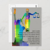 Carte postale Liberty & Justice (Devant / Derrière)