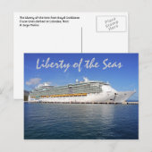 Carte Postale Liberty of the Seas - Royal Caribbean Cruise Lines (Devant / Derrière)