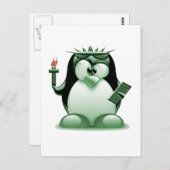 Carte Postale Liberty Tux (Linux Tux) (Devant / Derrière)