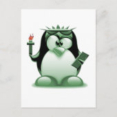 Carte Postale Liberty Tux (Linux Tux) (Devant)