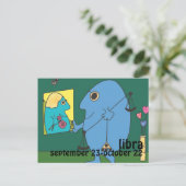 Carte postale Libra (Debout devant)