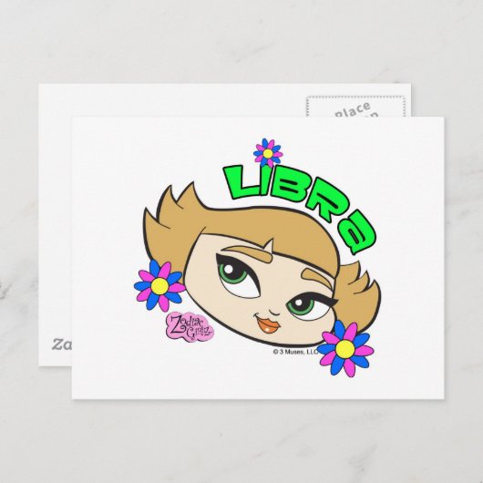 Carte postale Libra (Devant / Derrière)