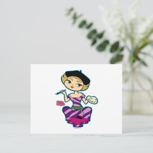 Carte postale Libra (Debout devant)