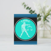 Carte postale Libra (Debout devant)