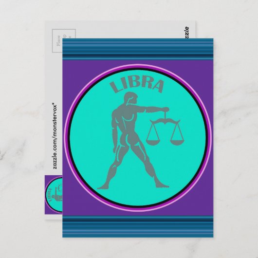 Carte postale Libra (Devant / Derrière)