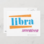 Carte Postale Libra Aqua (Devant / Derrière)