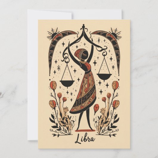 Carte postale - Libra Celestial Zodiac Art (Devant)